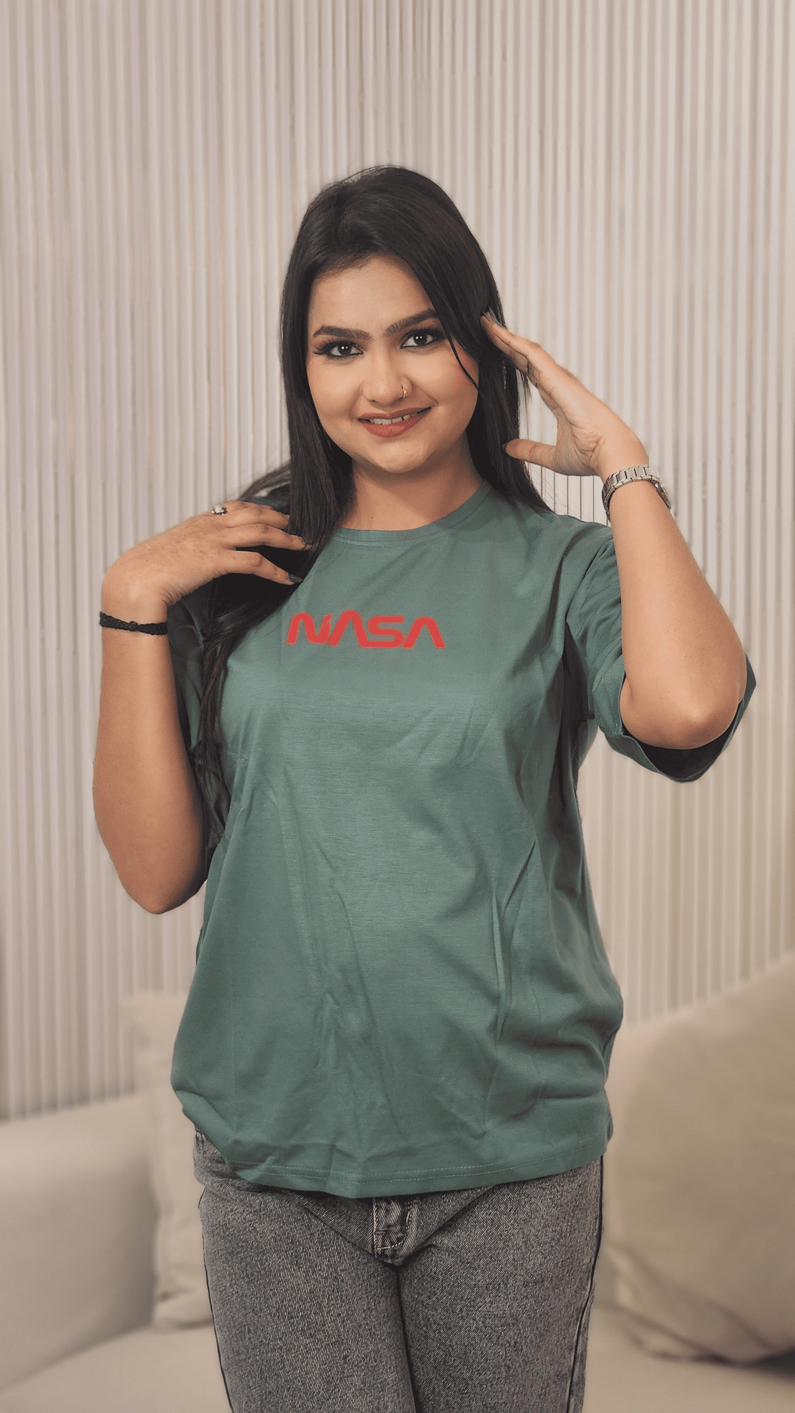 Printed  Pure Cotton Crop Top