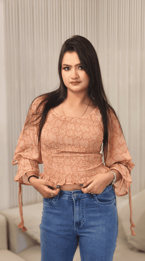 Black regular peplum top