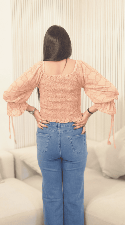 Black regular peplum top