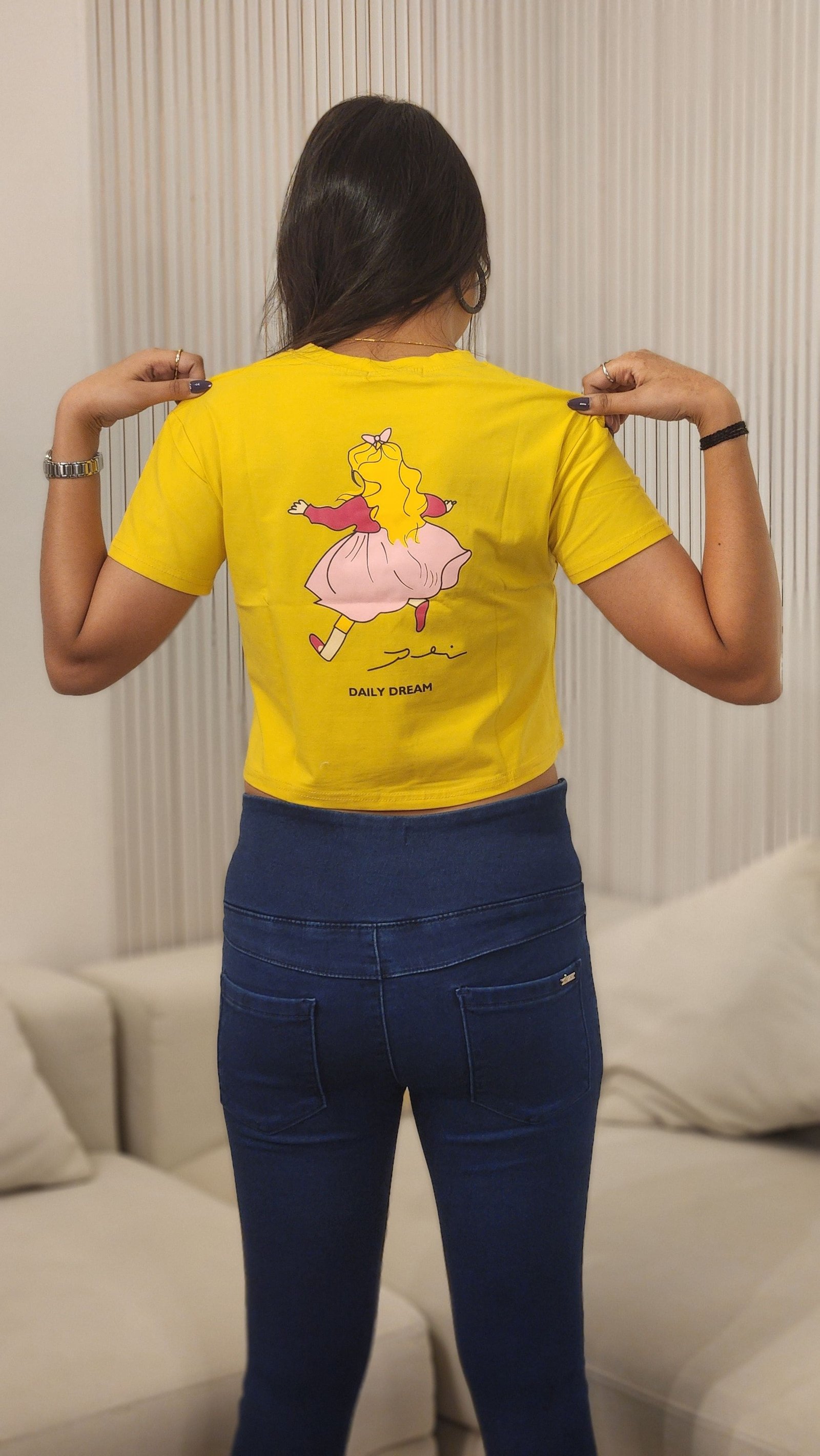 Printed Pure Cotton Crop Top