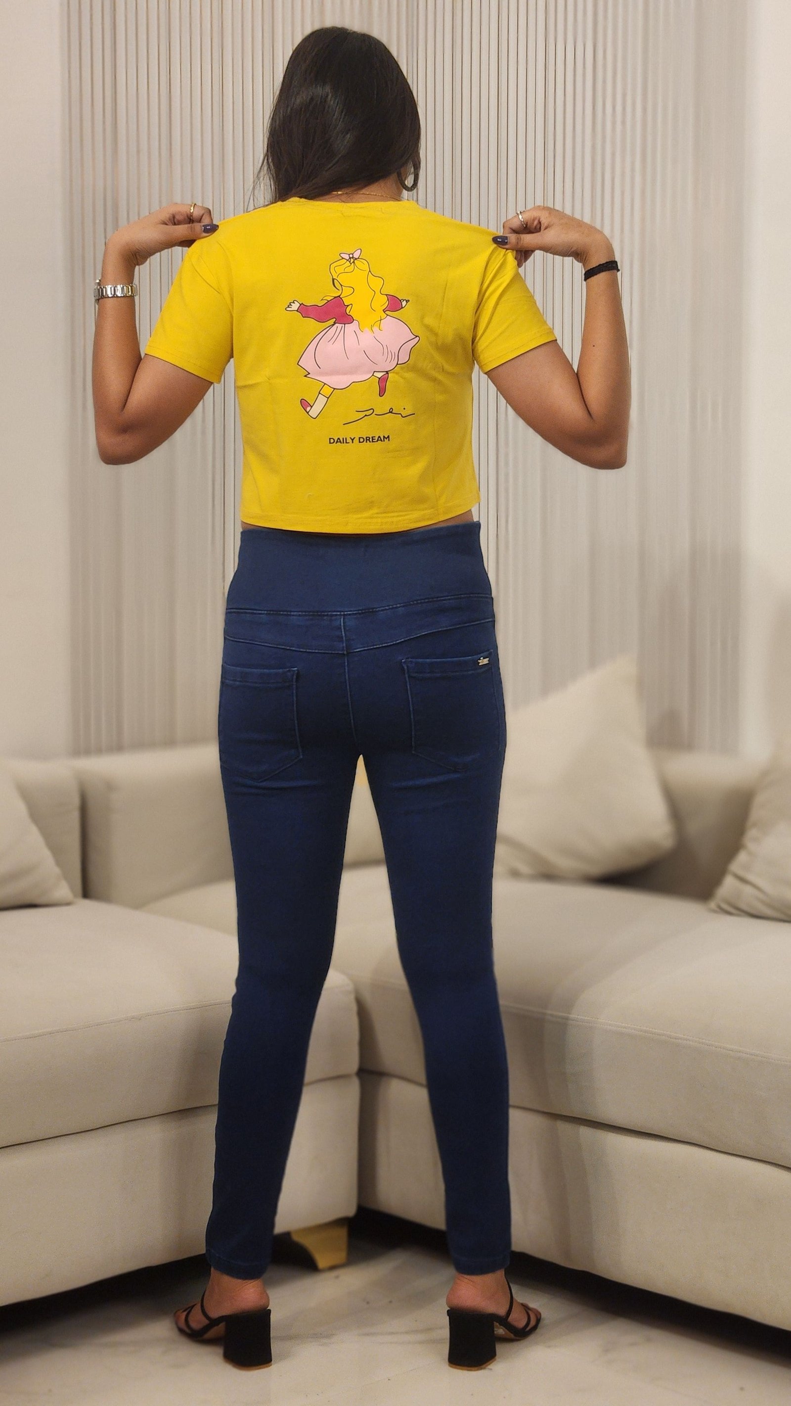 Printed Pure Cotton Crop Top