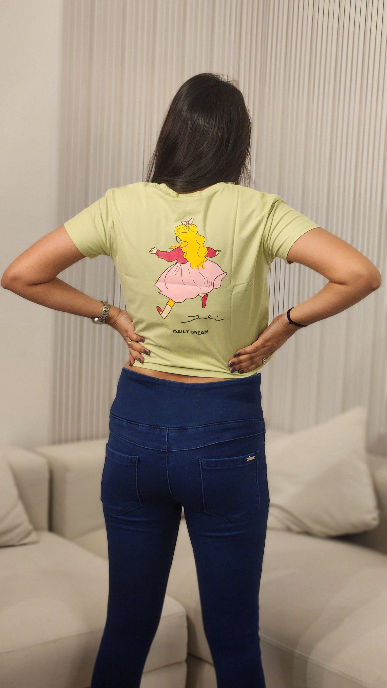 Printed Pure Cotton Crop Top