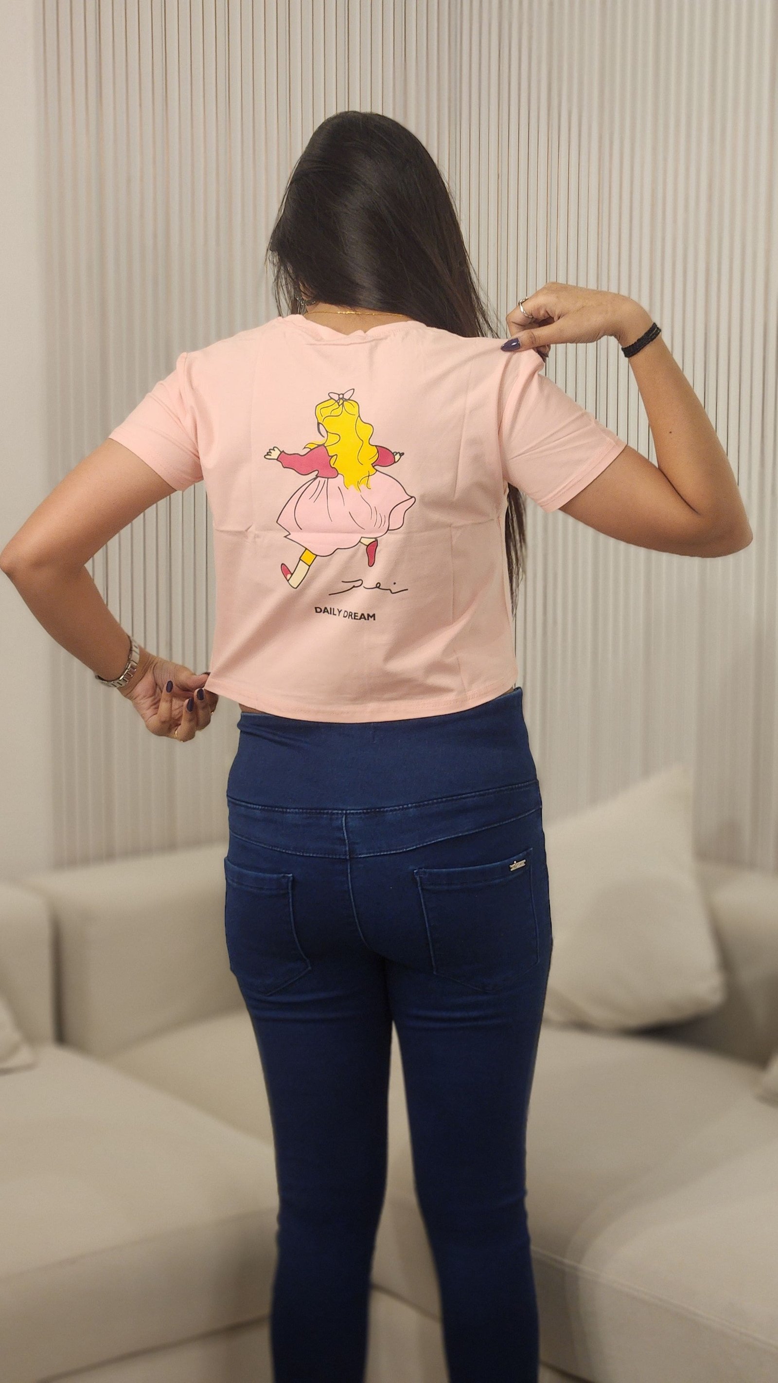 Printed Pure Cotton Crop Top