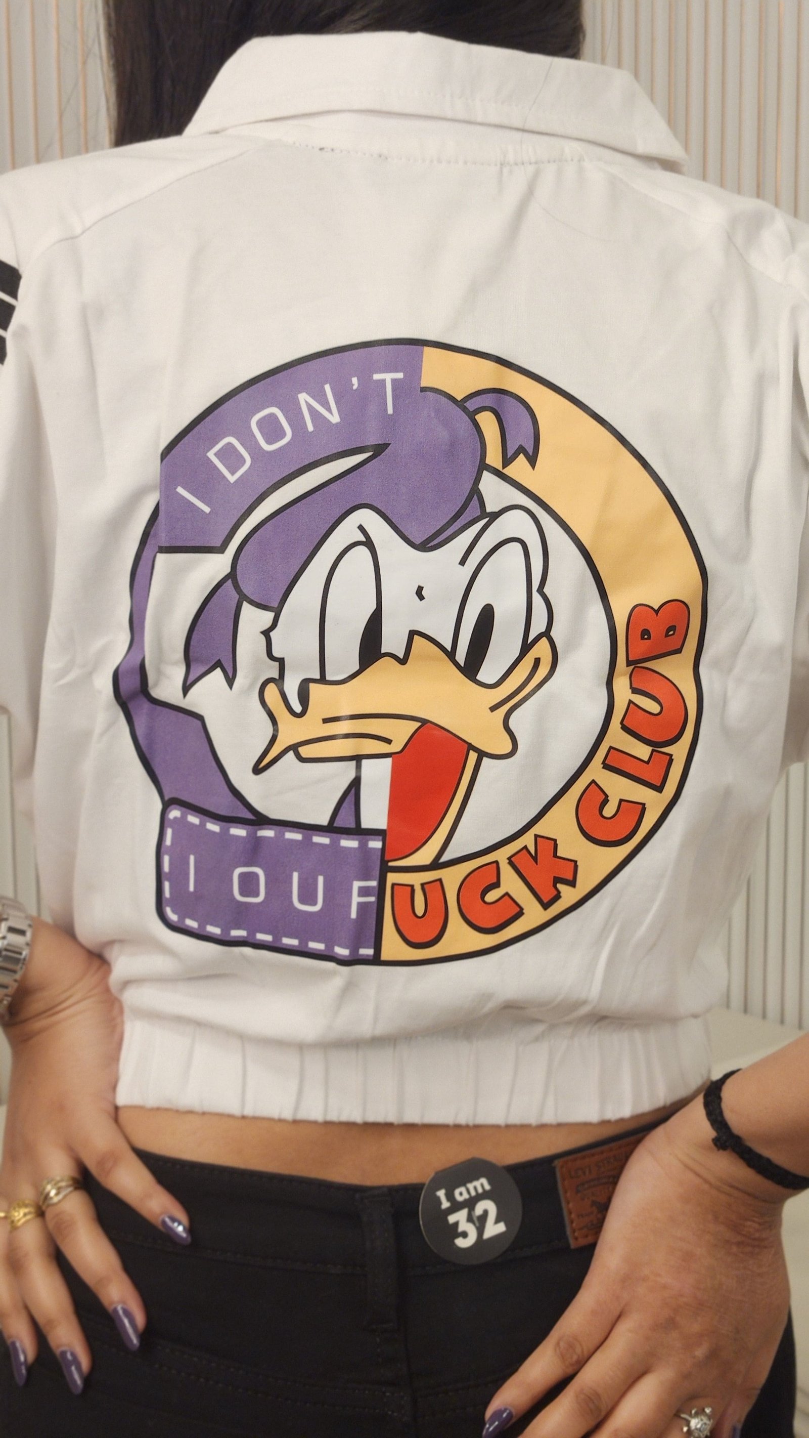 Women Shirt Collar Crop Top