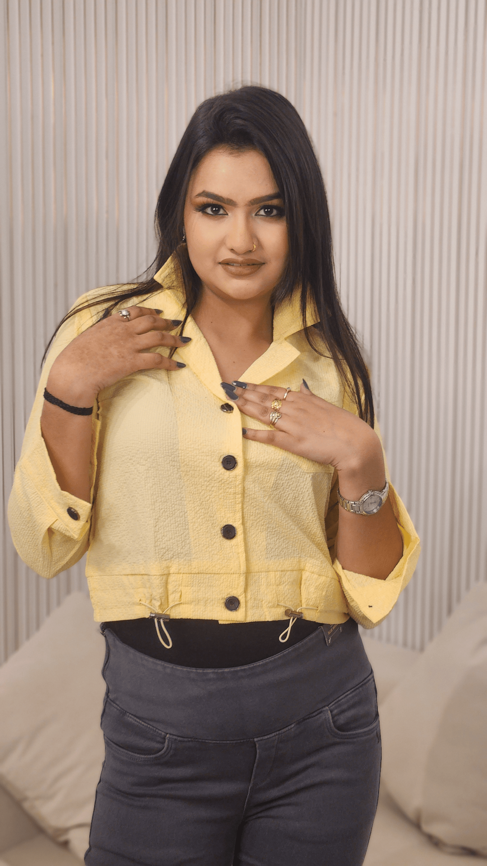 Stylish Latest Elegant Celadon Green Solid Casual Top