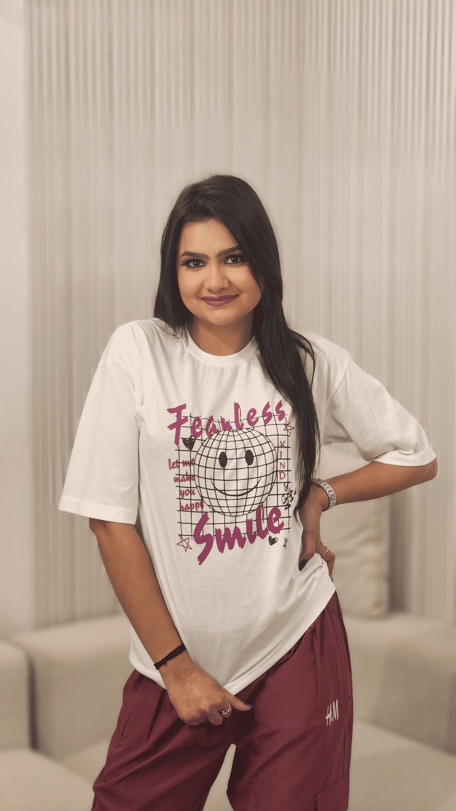 Typography Printed Round Neck Pure Cotton T-Shirt