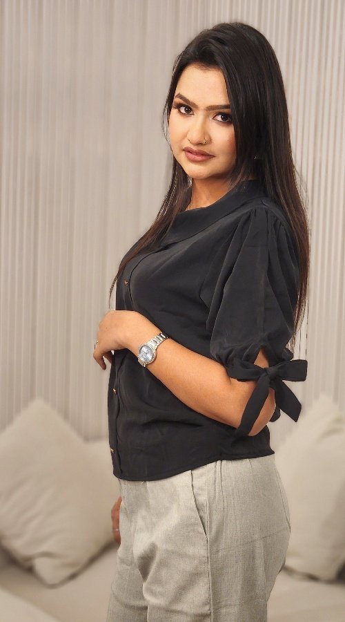 Black ,Green solid Opaque Casual Shirt