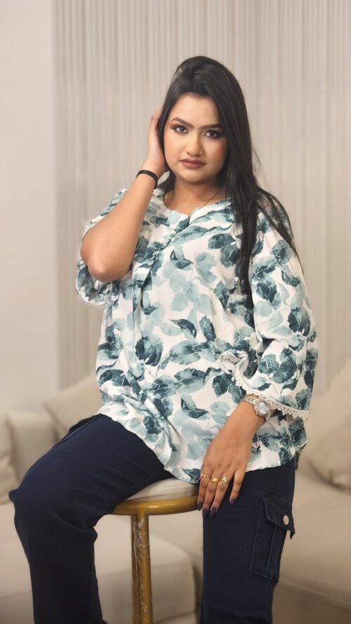 Floral Printed Bell Sleeve Top