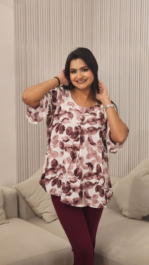 Floral Printed Bell Sleeve Top