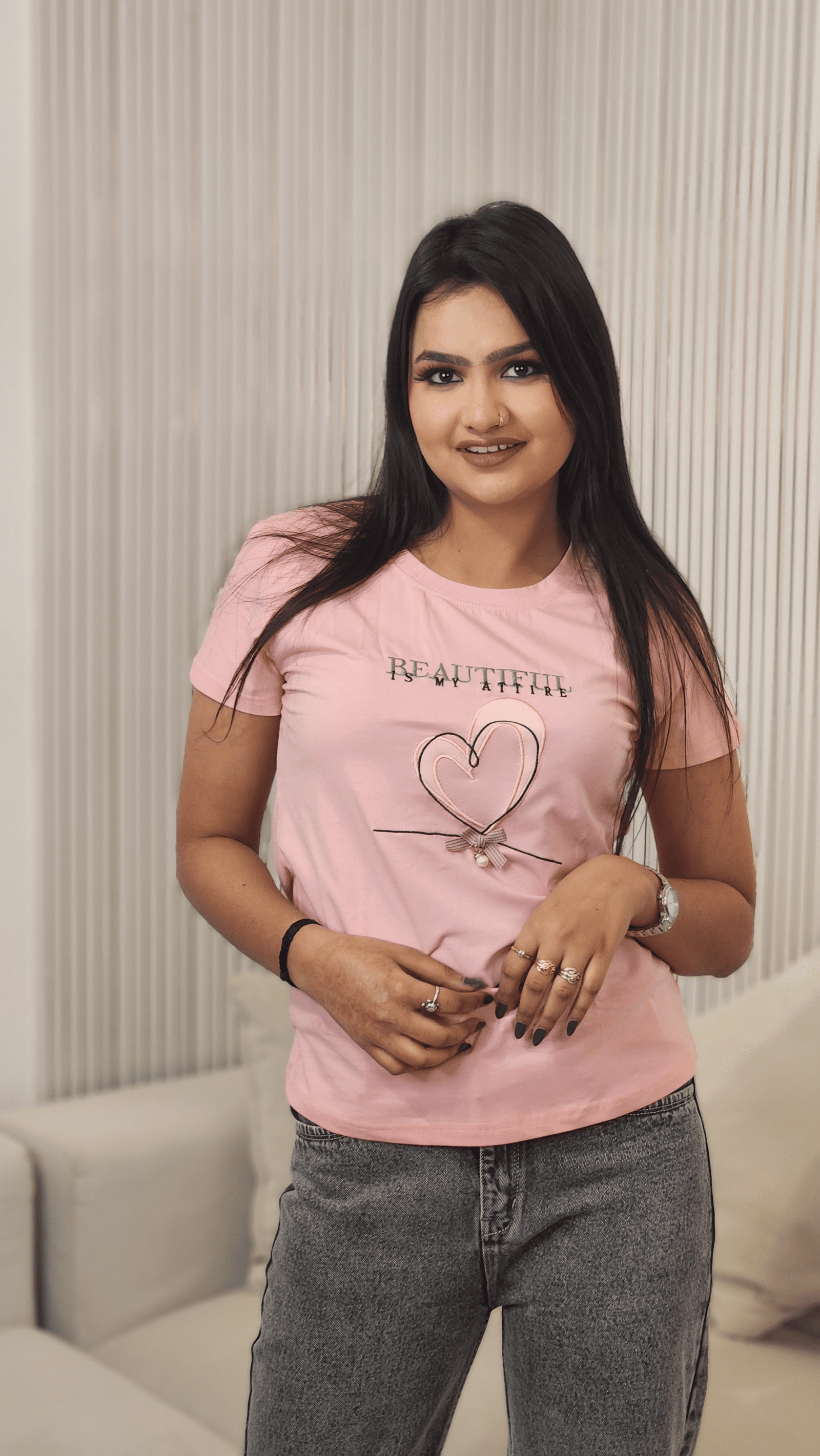 Women Versace Knitted Round Neck T-Shirt