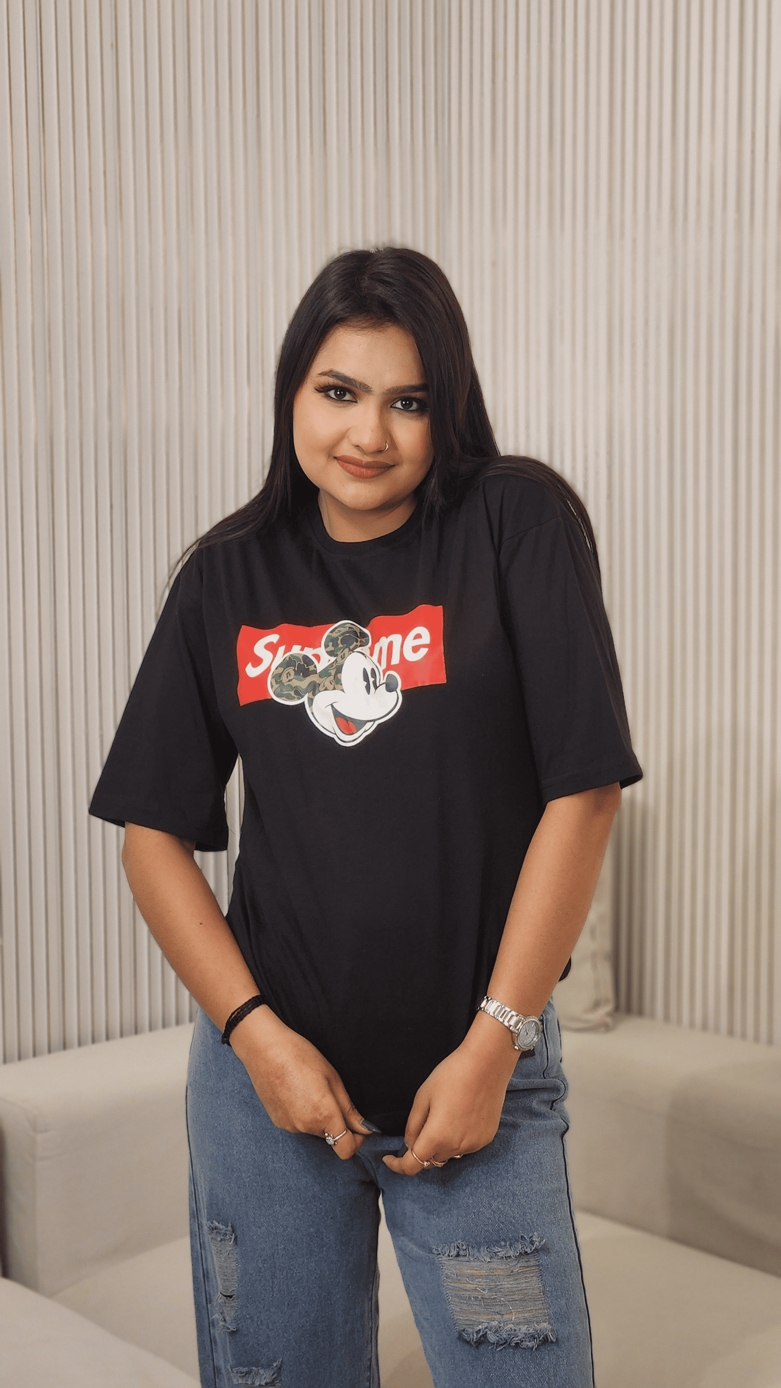 Women Graphic Mickey Mouse  T-shirt