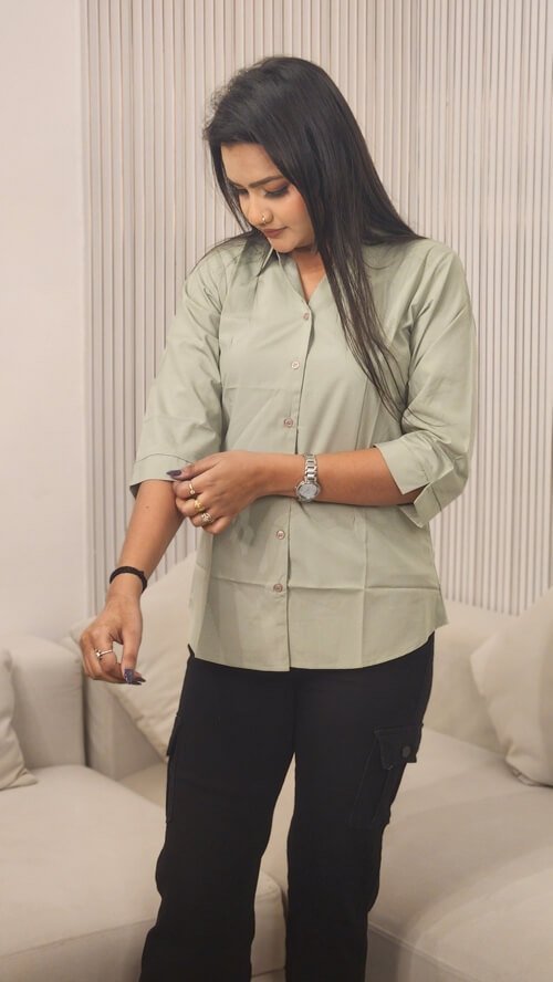 Women Multicoloured solid Opaque Casual Shirt