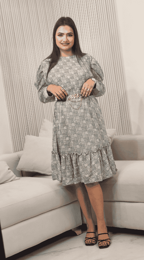 Floral Print Georgette Midi Dress