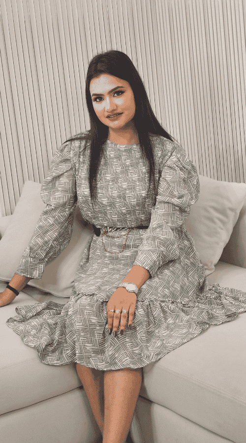 Floral Print Georgette Midi Dress