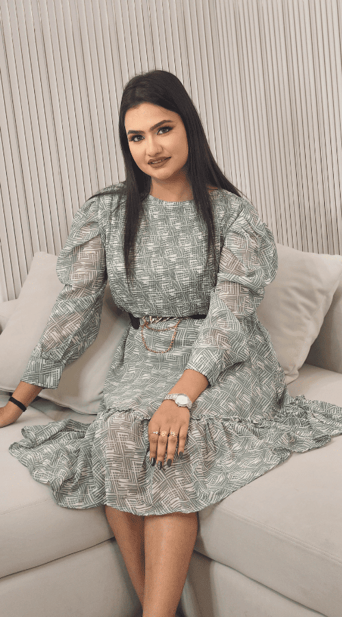 Floral Print Georgette Midi Dress