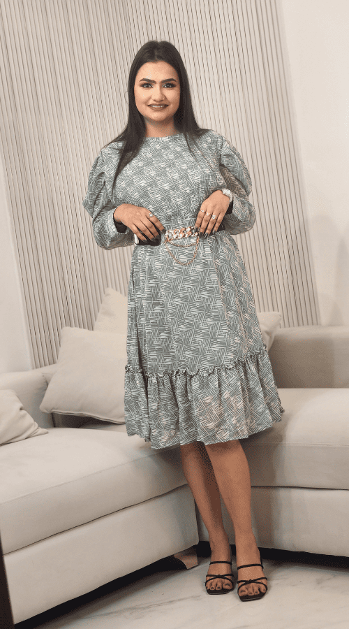 Floral Print Georgette Midi Dress