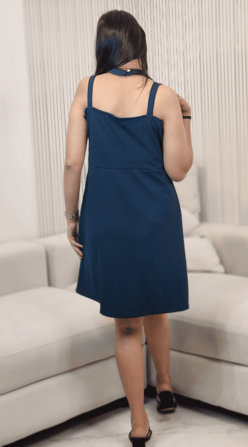 Women’s Keyhole Neck Skater Dress