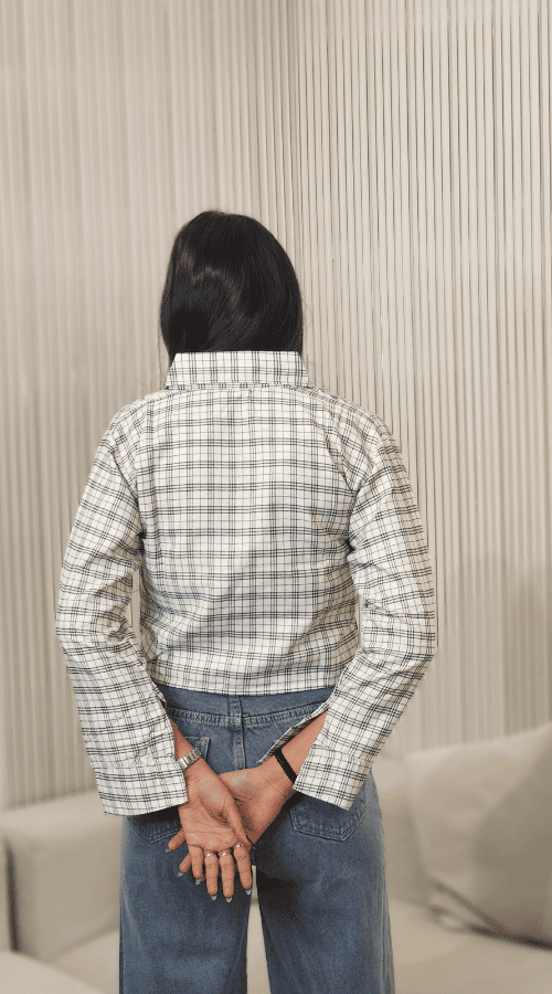 Women Regular Fit Checkered Spread Collar Casual Shirt