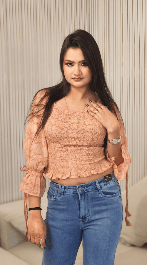 Black regular peplum top