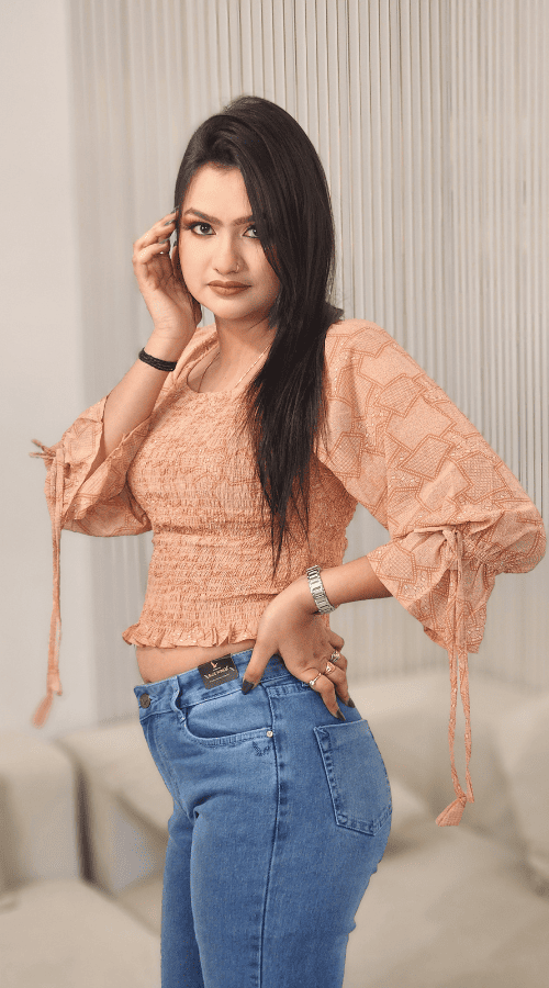 Black regular peplum top