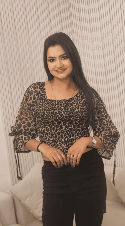 Black regular peplum top