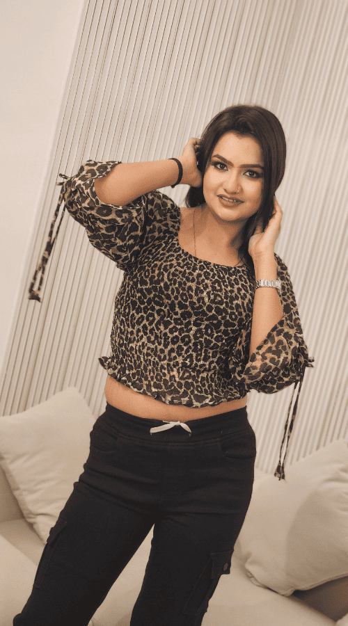 Black regular peplum top