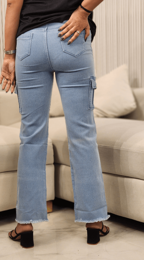 Women Straight Fit Stretchable Cargo