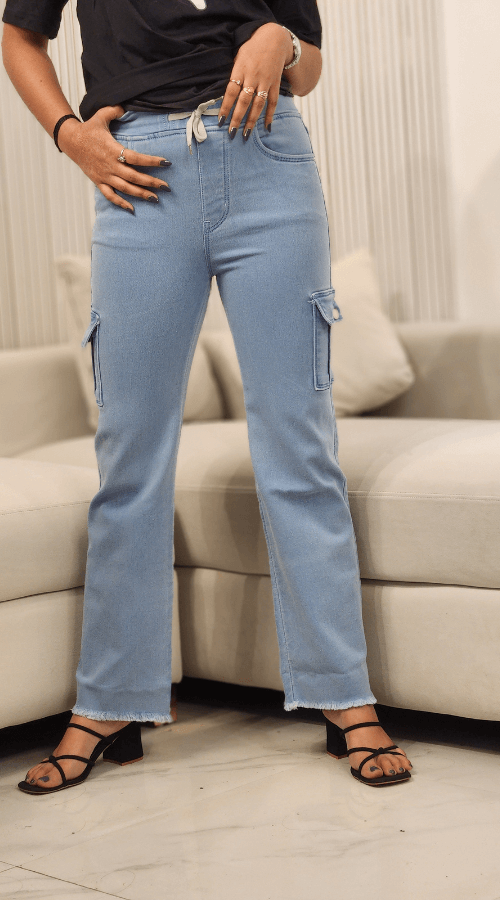 Women Straight Fit Stretchable Cargo