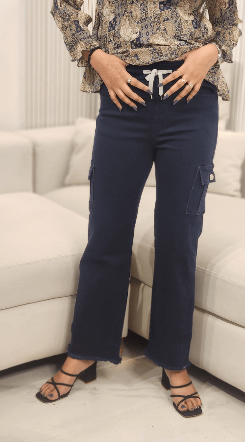 Women Straight Fit Stretchable Cargo