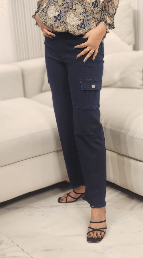 Women Straight Fit Stretchable Cargo