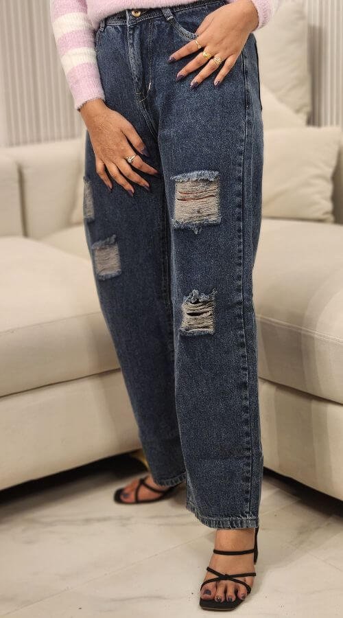 Women Regular High Rise Mildly Distressed Stretchable Jeans