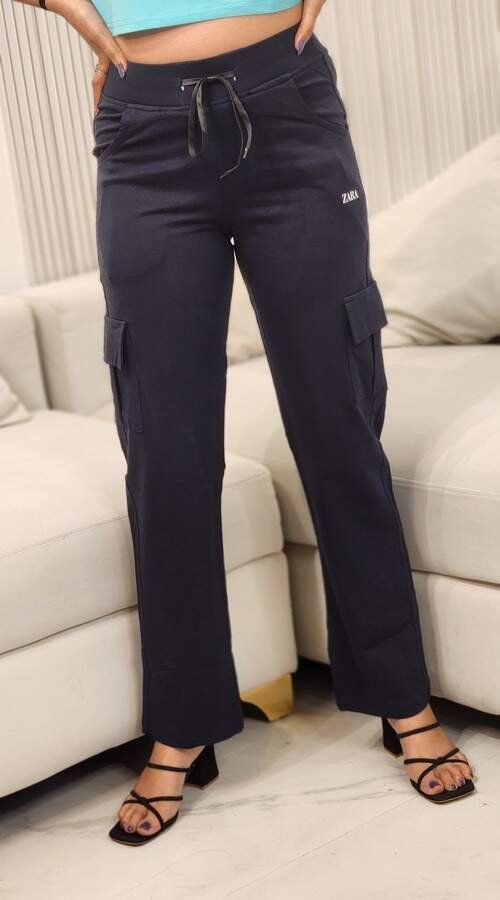 Women Plain White Dry Fit T-shirt And Cargo Track Set