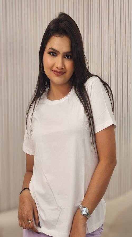 Women Plain White Dry Fit T-shirt And Cargo Track Set