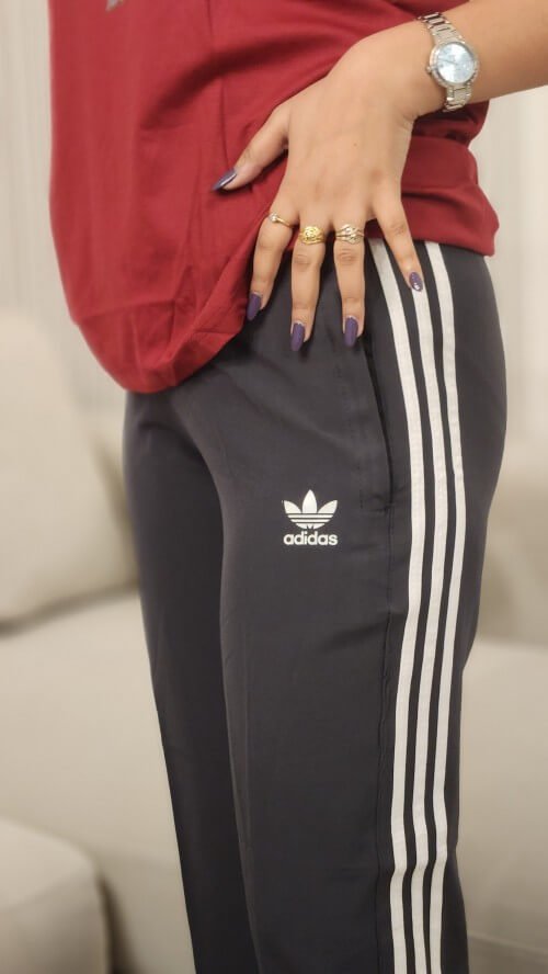 Women ADIDAS Striped Track Pant Suit Set