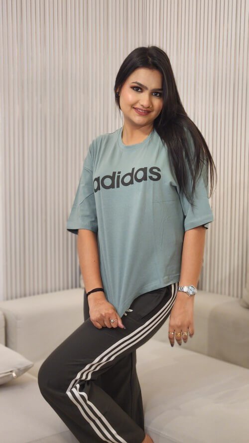 Women ADIDAS Striped Track Pant Suit Set