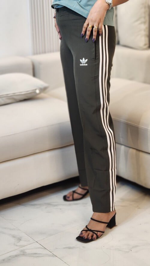 Women ADIDAS Striped Track Pant Suit Set