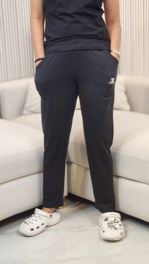 Women Plain Dry Fit t-shirt & Casual Cotton Slim Fit Track Pants